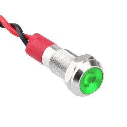WD06L-P2 6mm 12-24V Metal Signal Lamp - Green