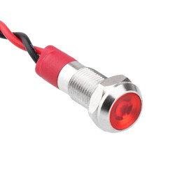 WD06L-P2 6mm 12-24V Metal Signal Lamp - Red