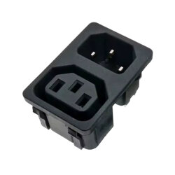 0712 2-Pack 1 Female + 1 Male C13/C14 Power Socket