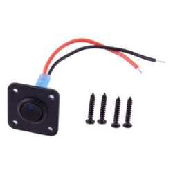 1-Pin ON-OFF Blue Dot Light Switch Switch Panel 12V-24V