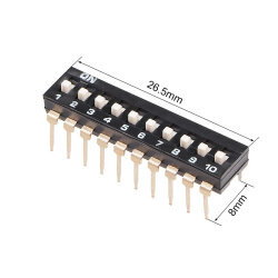 10-Pin Entegre Tip Dip Switch - 3