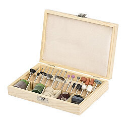 100-Piece Wooden Boxed Dremel Grinding and Engraving Accessory Set