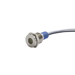 10mm 24v Yellow Led Metal Wired Signal Lamp IP67 GQ10T-Y