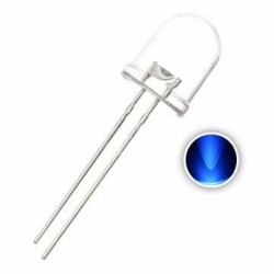 10mm Transparent Blue Led - 10 Pieces