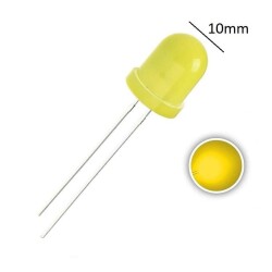 10mm Yellow LED - 10 Pieces