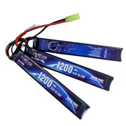 11.1V 3S 1200mAh 25C Airsoft Lipo Battery