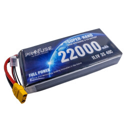 11.1V 3S 22000mAh 40C Lipo Battery