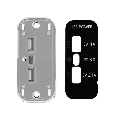 12-24V PD3.0 Type-C + 5V 1A USB + 5V 2.1A USB Charging Socket - 3