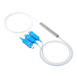 1/2 PLC SC/UPC Single Mode Fiber Optic Splitter - 1 Meter