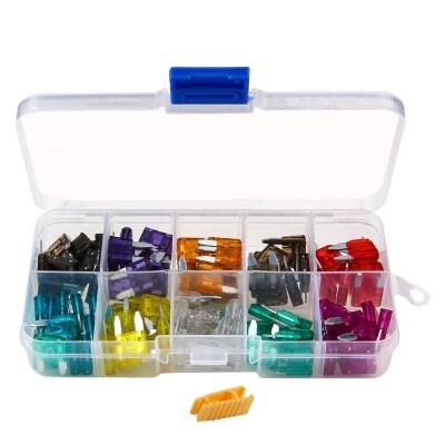 120 Piece Micro Auto Fuse - Blade Fuse Set - Aluminum - 1
