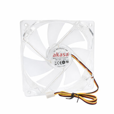 120x120x25mm 12V 0.18A Fan 3 Kablolu - Işıklı - 1