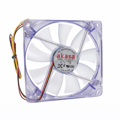 120x120x25mm 12V 0.18A Fan 3 Kablolu - Mavi Işıklı - 1