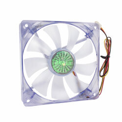 120x120x25mm 12V 0.18A Fan 3 Kablolu - Mavi Işıklı - 2