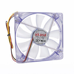 120x120x25mm 12V 0.18A Fan with 3 Wires - Blue Light - 1