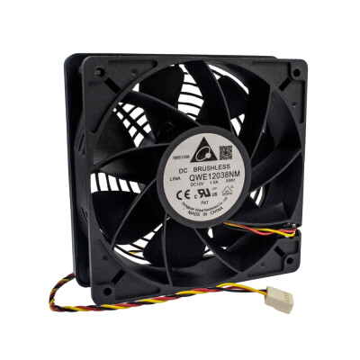 120x120x38mm 12V 1.5A Fan 3 Wires - QWE12038NM - 1