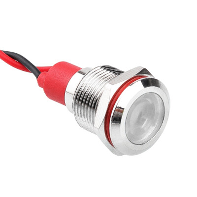 WD12L-P2 12mm 12-24V Metal Signal Lamp - White - 1