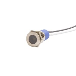 12mm 24v White Led Metal Wired Signal Lamp IP67 GQ12T-W