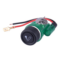 12V 120W Illuminated Car Cigarette Lighter Holder - Green