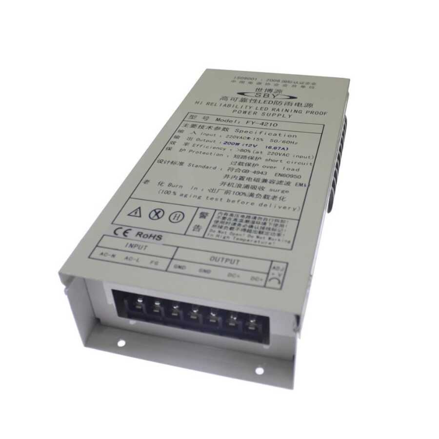 12V 16.67A  200W Su Geçirmez Güç Kaynağı - Power Supply