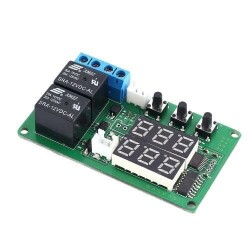 12V 2 Channel Relay Output Digital Thermostat - Red/Green