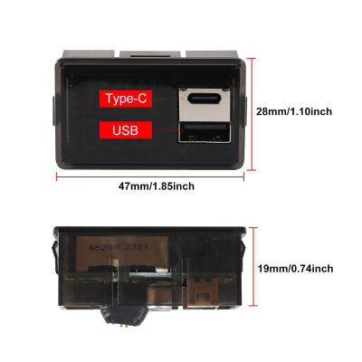 12V Battery Capacity Indicator USB+Type-C - White - 3