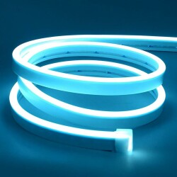 12V Esnek Neon Şerit Led 5 Metre - Buz Mavisi - 1