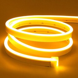 12V Flexible Neon LED Strip 5 Meters - Yellow