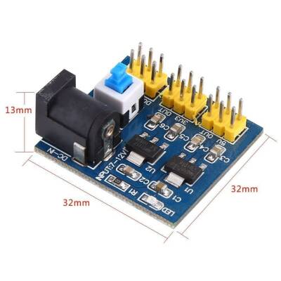 12V Giriş 3.3V, 5V Çoklu Çıkışlı Regülatör Kartı - 3