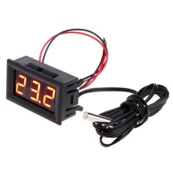 12V Thermometer Waterproof Temperature Sensor - Red