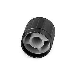 13x17 Aluminum Potentiometer Knob - Black - 2