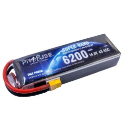 14.8V 4S 6200mAh 45C Lipo Battery