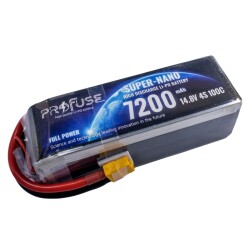14.8V 4S 7200mAh 100C Lipo Battery