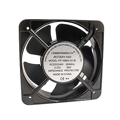 150x150x50mm 220VAC 0.22A Metal Fan - FP-108EX-S1-B - 1