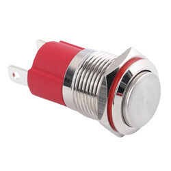 WD16D-G1 16mm Çıkık Yaylı Metal Buton