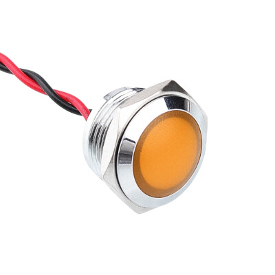 WD16L-P2 16mm 12-24V Metal Signal Lamp - Yellow - 1