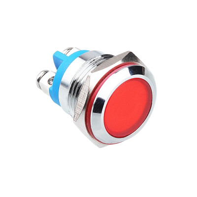WD16L-P0 16mm 12-24V Metal Sinyal Lambası - Kırmızı - 1