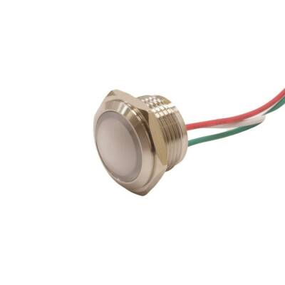 WD16L-P2/RG+ 16mm 12-24V Kablolu Metal Sinyal Lambası - 2 Renk Anot - 1