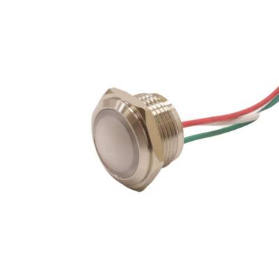 WD16L-P2/RGY+ 16mm 12-24V Metal Signal Lamp - 3 Color Anode - 1