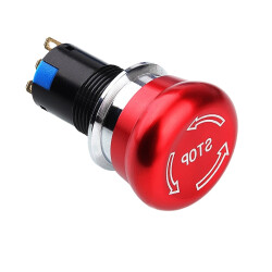 WD16M-Q1 16mm Metal Emergency Stop Button 1NO+1NC - With Logo