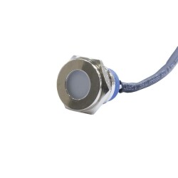 16mm 24v White Led Metal Wired Signal Lamp IP67 GQ16T-W