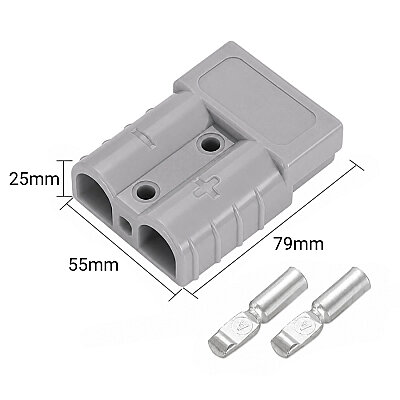 175A 600V Anderson Power Battery Socket - Grey - 2