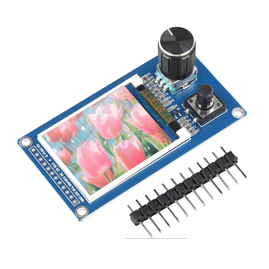 1.8" ST7735 LCD TFT Ekran + EC11 Rotary Encoder Modülü