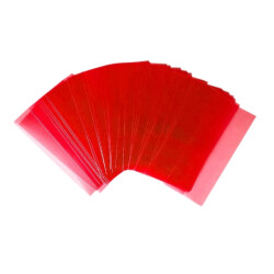 18650 Battery Coating Tube Transparent Red - 10 Pieces