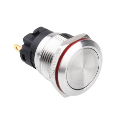 WD19A-P1 19mm Flat Momentary Metal Button