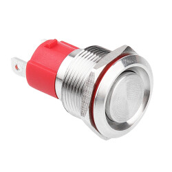 WD19D-P1 19mm Düz Yaylı Metal Buton - 1