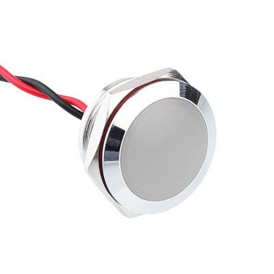WD19L-P2 19mm 12-24V Kablolu Metal Sinyal Lambası - Beyaz - 1