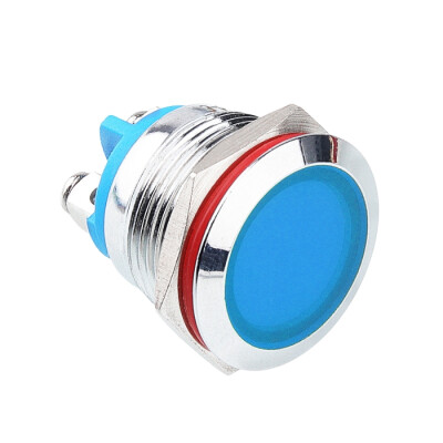 WD19L-P0 19mm 12-24V Metal Signal Lamp - Blue - 1