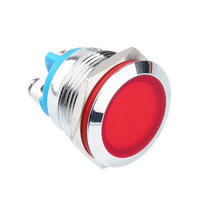 WD19L-P0 19mm 12-24V Metal Signal Lamp - Red - 1