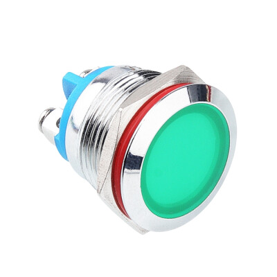 WD19L-P0 19mm 12-24V Metal Sinyal Lambası - Yeşil - 1