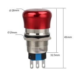WD19M-Q1 19mm Metal Emergency Stop Button - 2